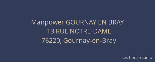 Manpower GOURNAY EN BRAY