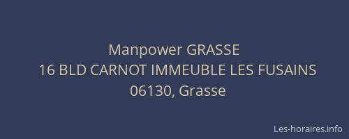 Manpower GRASSE