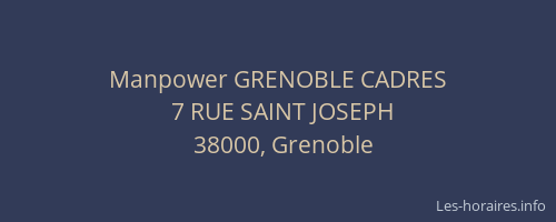 Manpower GRENOBLE CADRES