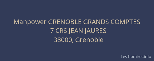 Manpower GRENOBLE GRANDS COMPTES