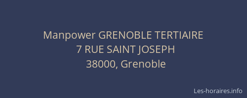 Manpower GRENOBLE TERTIAIRE