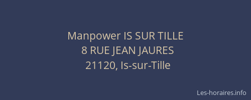 Manpower IS SUR TILLE