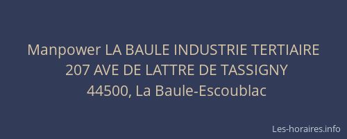 Manpower LA BAULE INDUSTRIE TERTIAIRE