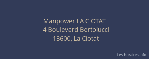Manpower LA CIOTAT