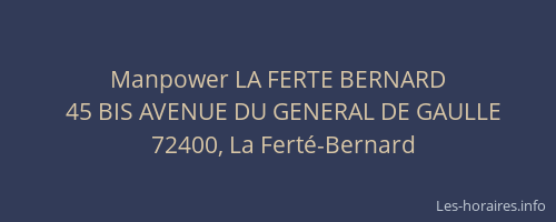 Manpower LA FERTE BERNARD