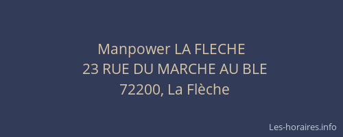 Manpower LA FLECHE