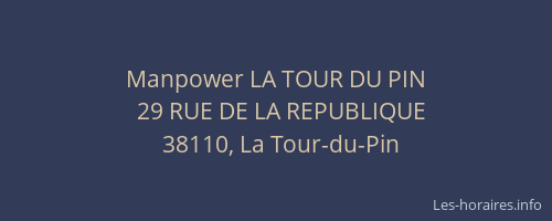 Manpower LA TOUR DU PIN
