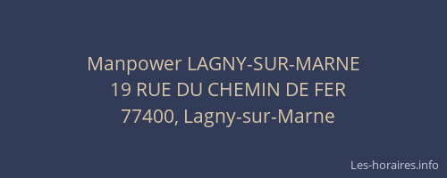 Manpower LAGNY-SUR-MARNE