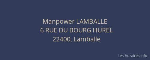 Manpower LAMBALLE