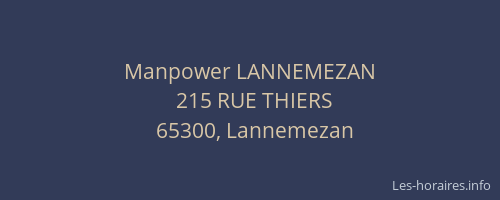 Manpower LANNEMEZAN