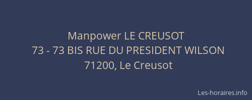 Manpower LE CREUSOT