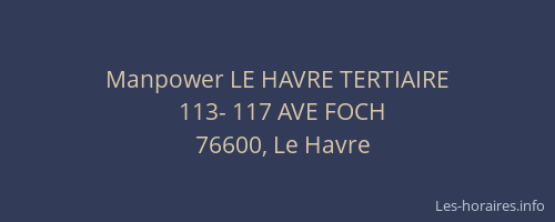 Manpower LE HAVRE TERTIAIRE