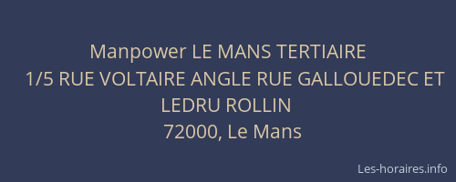 Manpower LE MANS TERTIAIRE