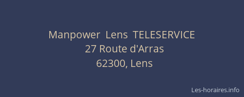 Manpower  Lens  TELESERVICE