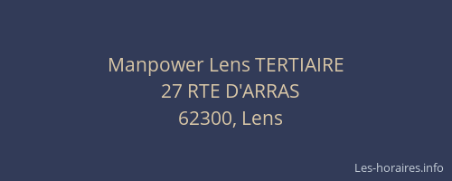 Manpower Lens TERTIAIRE