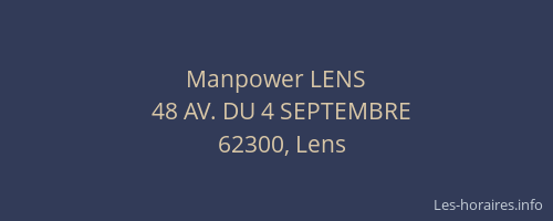 Manpower LENS