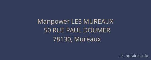 Manpower LES MUREAUX