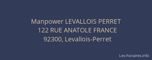 Manpower LEVALLOIS PERRET