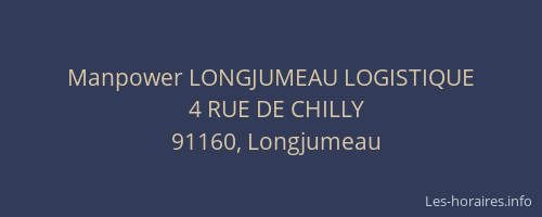 Manpower LONGJUMEAU LOGISTIQUE