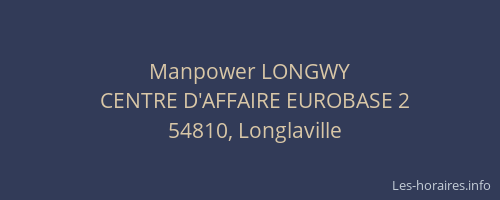 Manpower LONGWY