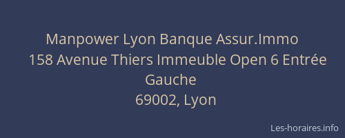 Manpower Lyon Banque Assur.Immo