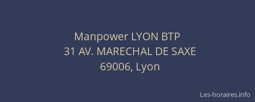 Manpower LYON BTP