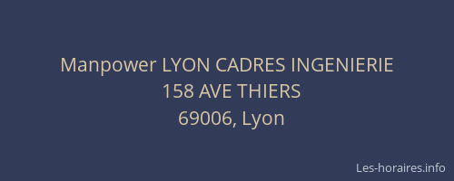 Manpower LYON CADRES INGENIERIE