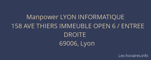 Manpower LYON INFORMATIQUE