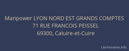 Manpower LYON NORD EST GRANDS COMPTES