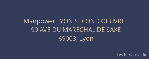 Manpower LYON SECOND OEUVRE