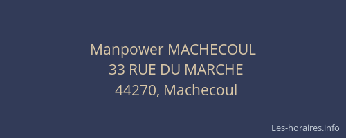 Manpower MACHECOUL