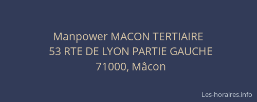 Manpower MACON TERTIAIRE