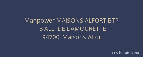 Manpower MAISONS ALFORT BTP