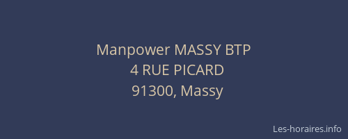 Manpower MASSY BTP