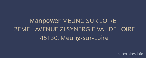 Manpower MEUNG SUR LOIRE