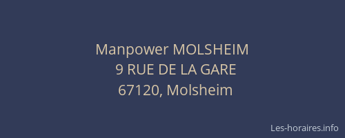 Manpower MOLSHEIM
