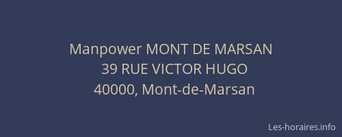 Manpower MONT DE MARSAN