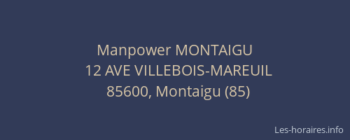 Manpower MONTAIGU