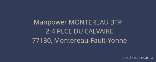 Manpower MONTEREAU BTP
