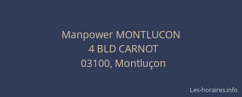 Manpower MONTLUCON