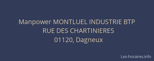 Manpower MONTLUEL INDUSTRIE BTP