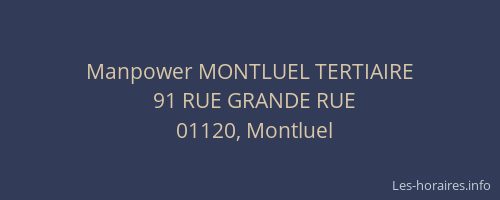 Manpower MONTLUEL TERTIAIRE