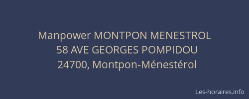 Manpower MONTPON MENESTROL
