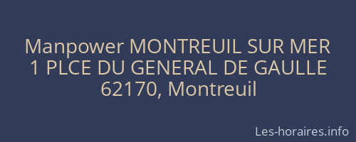 Manpower MONTREUIL SUR MER