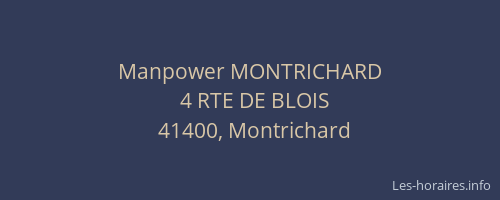 Manpower MONTRICHARD