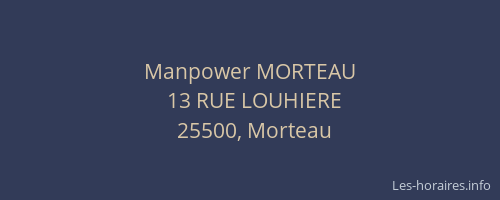 Manpower MORTEAU