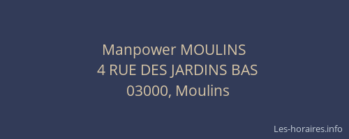 Manpower MOULINS