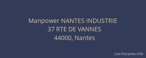 Manpower NANTES INDUSTRIE