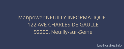 Manpower NEUILLY INFORMATIQUE