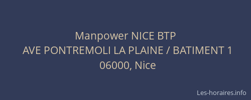 Manpower NICE BTP